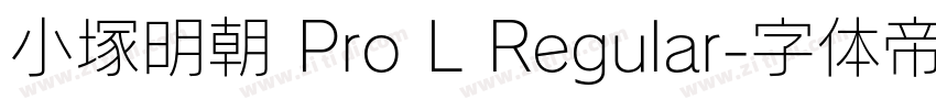 小塚明朝 Pro L Regular字体转换